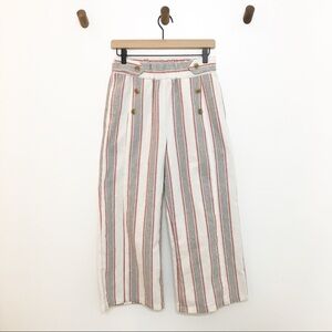 Cute Robert Louis Cropped Wide Leg Striped Pants